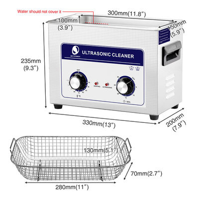 4.5L SUS304 Benchtopの超音波部品の洗剤の機械タイマー